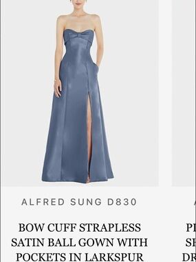 Strapless bridesmaid gown Alfred Sung